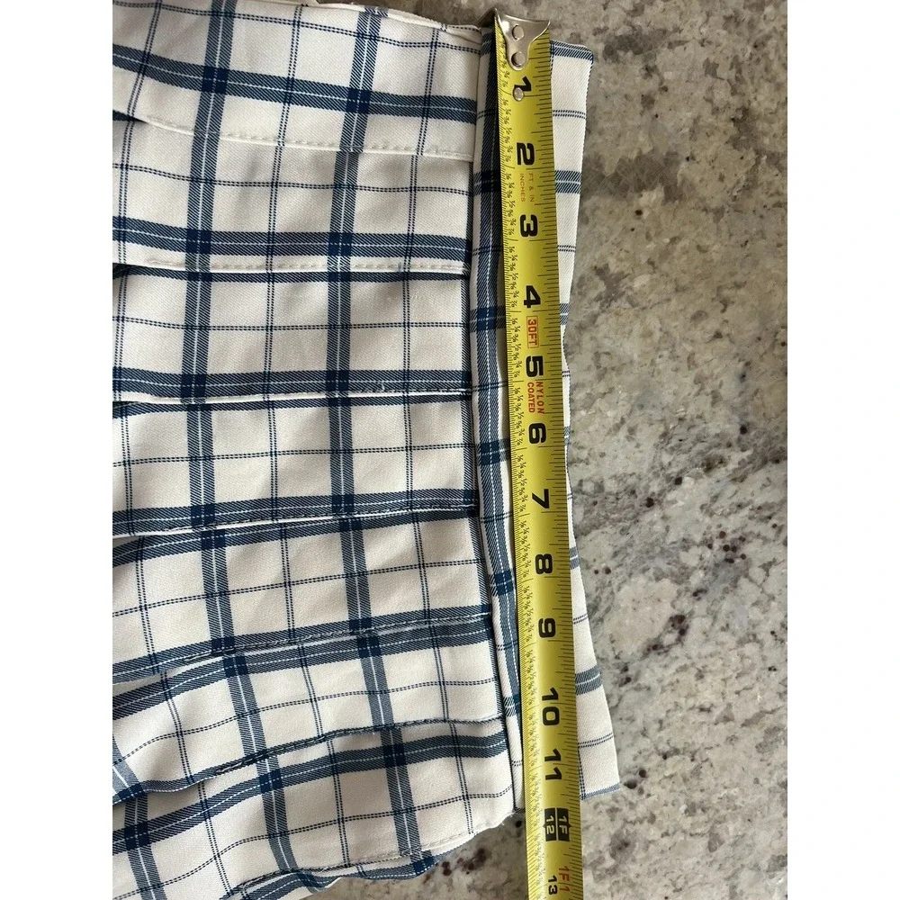 Princess Polly Blue White Plaid Pleated School Girl Lona Mini Skirt NWT XS/S - Picture 3 of 6